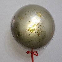 Большой шар с золотым конфетти, золото